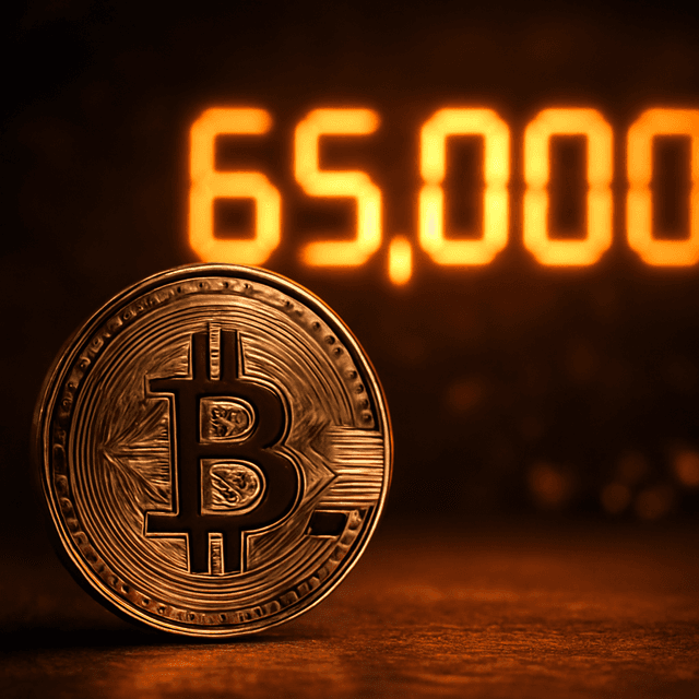 比特幣在美國通膨報告前突破 65,000 美元