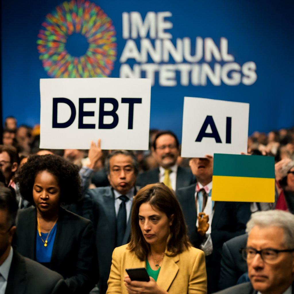 債務、人工智慧與烏克蘭成為 IMF 會議焦點